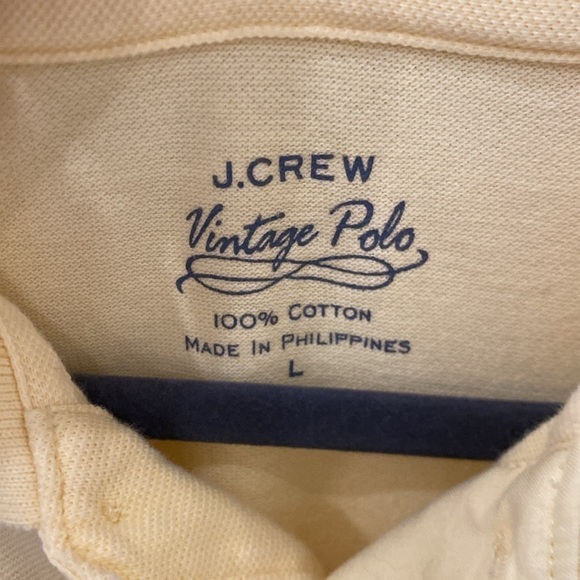 J. Crew Vintage Polo Men's Short Sleeve Cotton Size large yellow - Picture 2 of 5